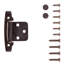 Encadrement de surface à fermeture automatique à surface variable - Bronze rétro - Charnières de porte d'armoire (ensemble de 20)-91102324-125018878