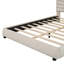 Lit plateforme tapissier en velours-1223470342