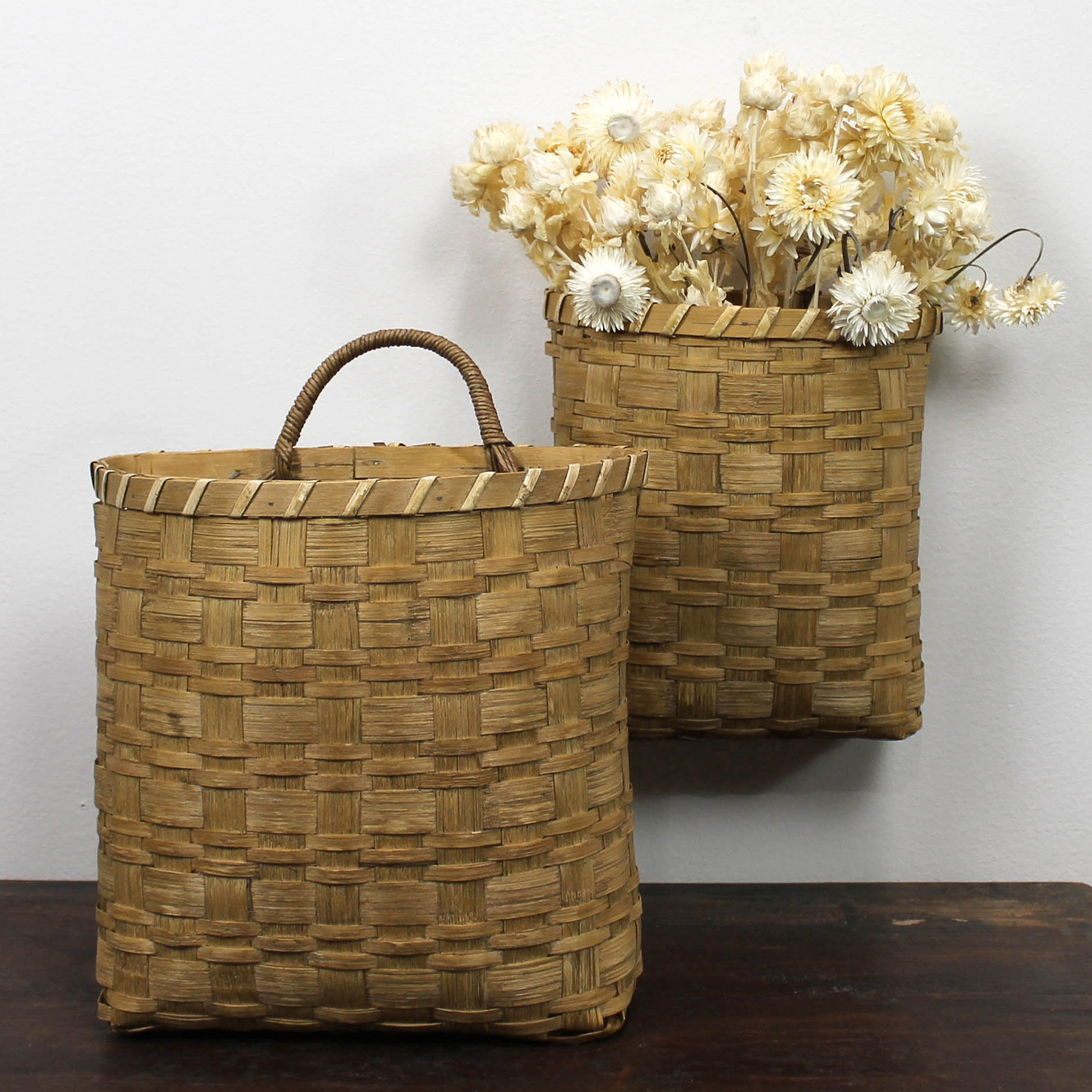 Bay Isle Home™ Rattan Hanging Wall Basket Set | Wayfair