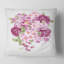 Carré, fleurs rétro roses - coussin décoratif imprimé traditionnel-60159656