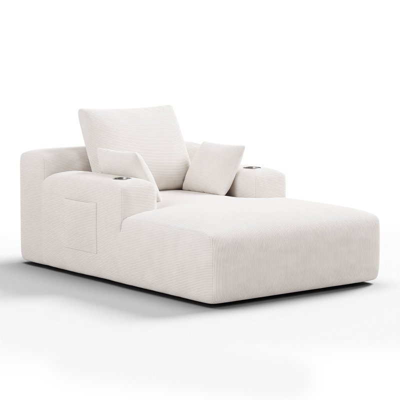 Canapé méridienne Boneless, Blanc