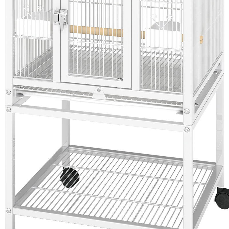 Cage à oiseau Kellerman, Blanc, H 40,5 po x l 19 po x P 18,1 po
