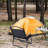 Naedelyn Portable Folding Black Camping Chair Beach Chair 1-Pack