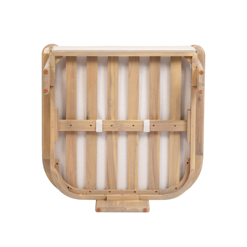 Fauteuil club d'extérieur en bois d'acacia
