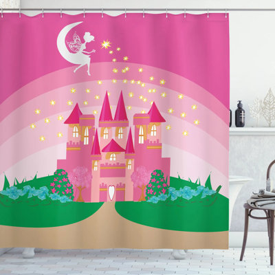 Rideau de douche simple princess castle girly magic conte Rhonda