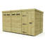 Total Sheds 12ft x 6ft Security Pent Shed - Heavy-Duty Hasp Staple Anti-Tamper - Pressure Treated Timber - UK Manufactured
