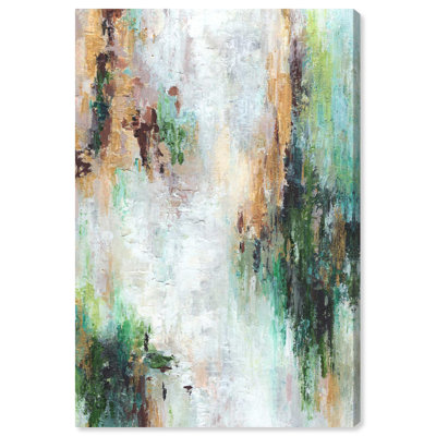 Emerald Gold Canvas Pastel Wall Art by Art Remedy