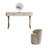 51.18"Luxury Cream-Style Solid Wood Vanity Set