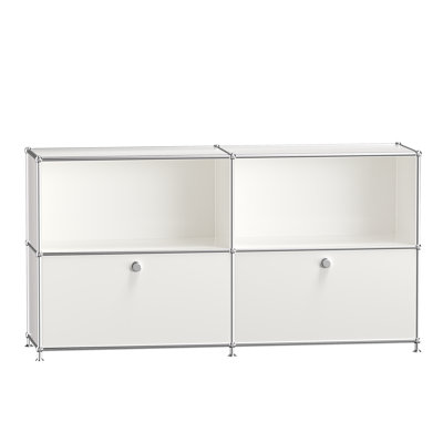Buffet modulaire en métal avec classeur à 2 niveaux
