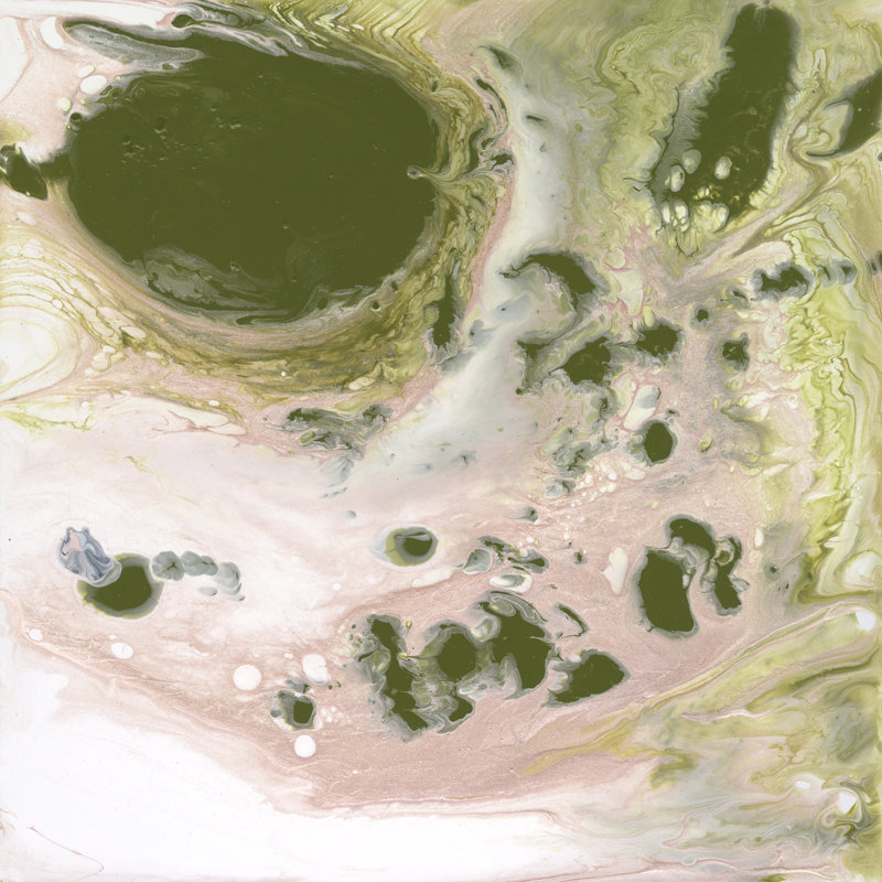 Lime Shimmer I by Melissa Wang - Wrapped Canvas Painting, 51cm H x 51cm W