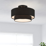 Bhagipuri Linen Blend Semi Flush Mount