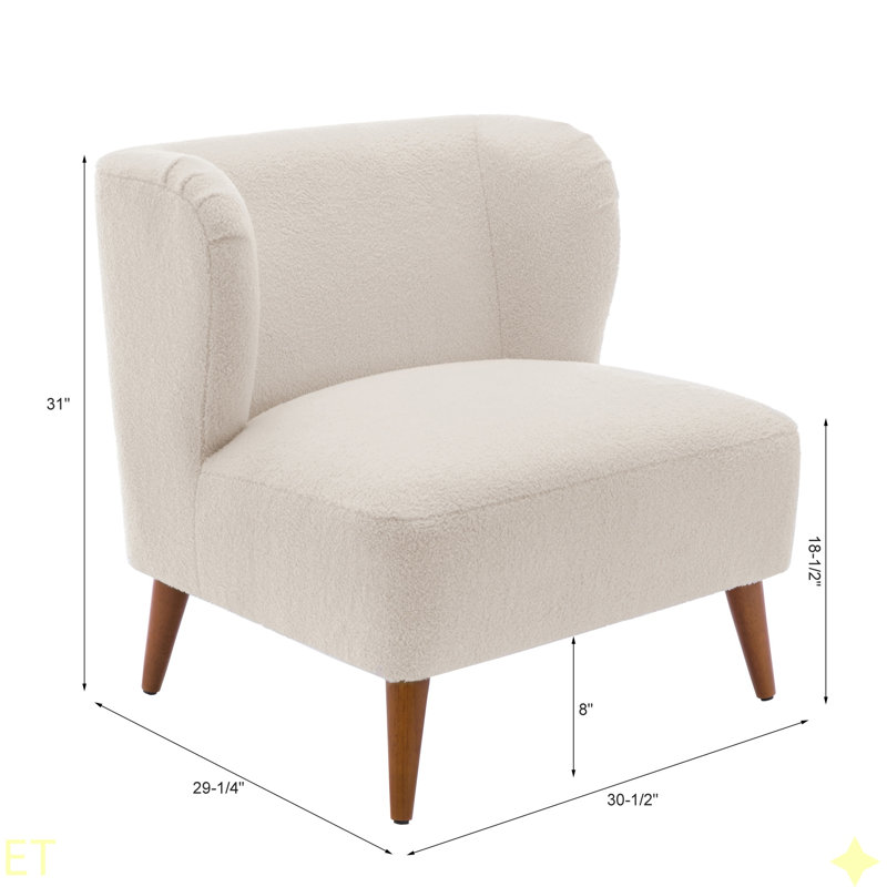 Veda Boucle Accent Chair - Milky White