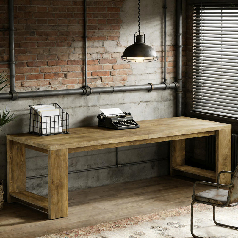 Roomy Office Desk,Computer Desk,Conference Table,Dual Workstation, Oak