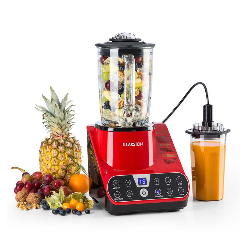 Klarstein 6 Speed 1500ml Countertop Blender, Red