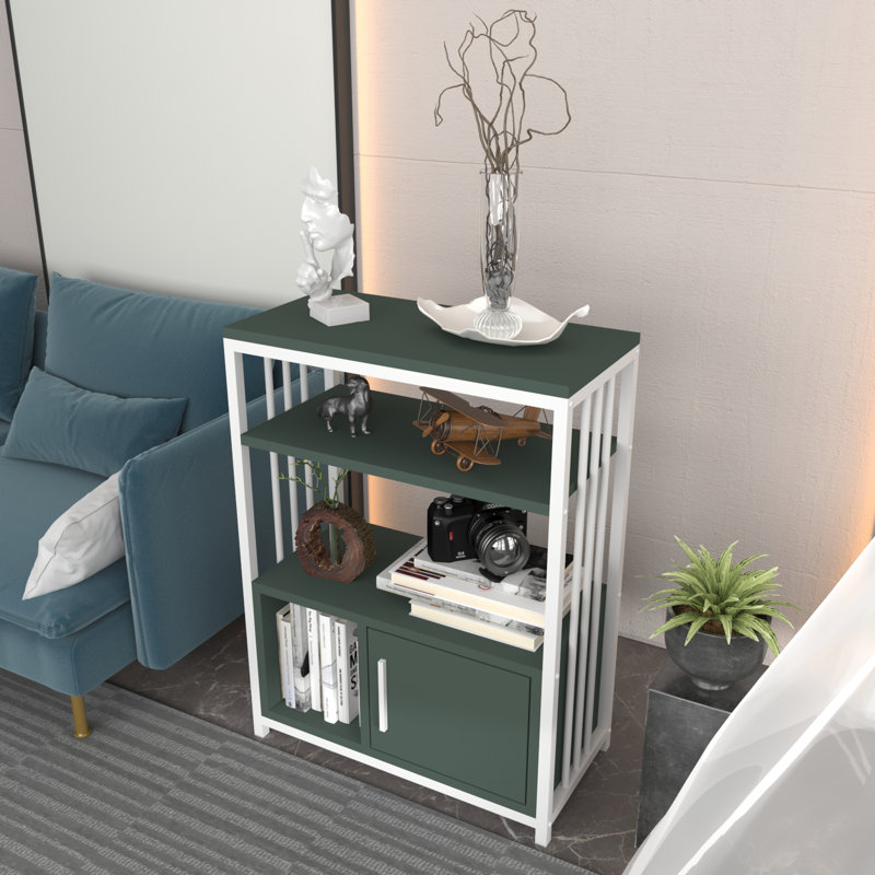 Yancey Bookcase, Green/White