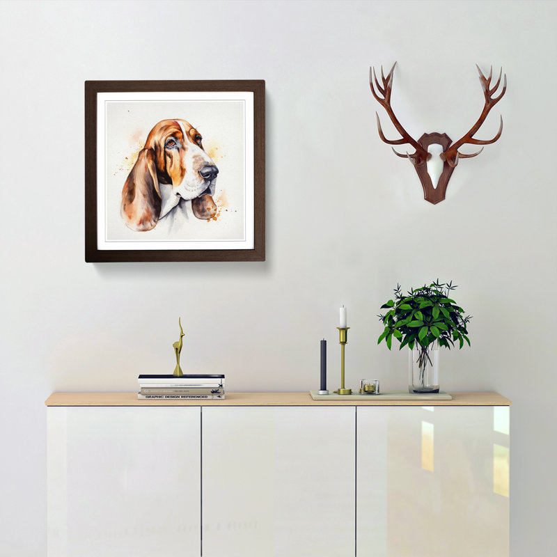 Single Picture Frame Print on Wood, Walnut