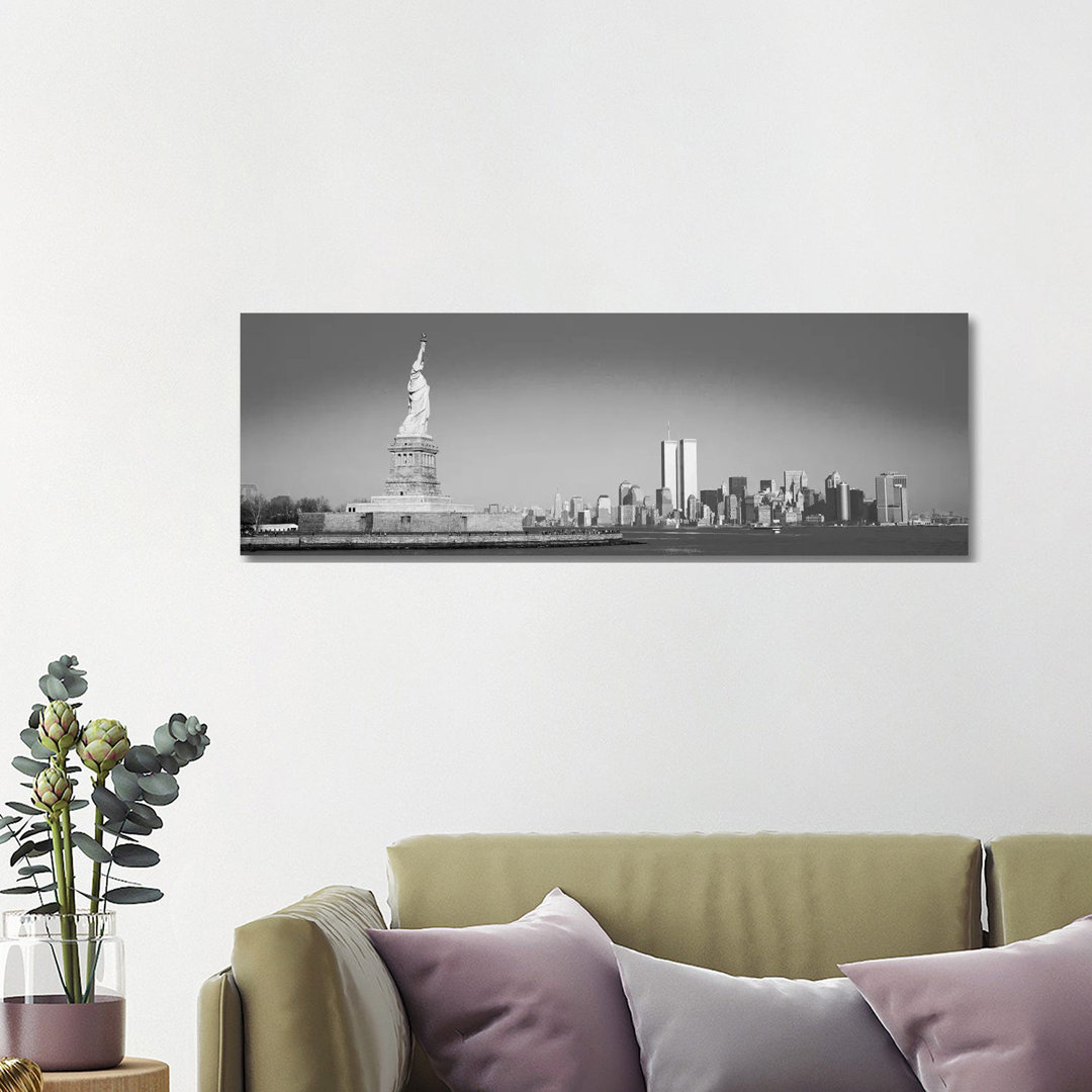 New York Skyline Cityscape - Wrapped Canvas Panoramic Print