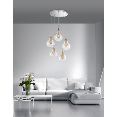 Filo 5 - Light Chrome Cluster Pendant