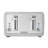 Black+Decker Stainless Steel Silver 4 slot Toaster 7.56 in. H X 11.81 in. W X 10.63 in. D
