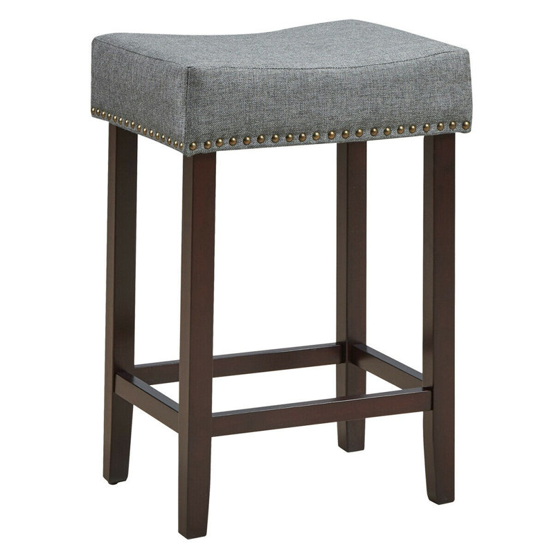Tabouret de comptoir 24 po Johnee, Tabouret de comptoir (siège d'une hauteur de 24 p, Gris, Gris / noir