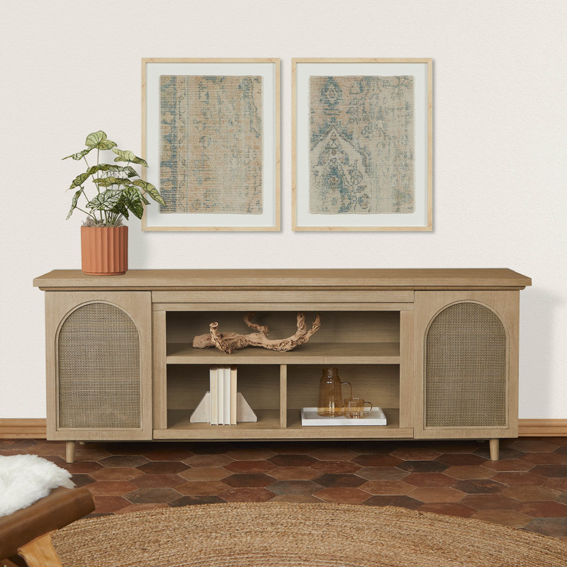 Dahlia 76" TV Stand in White Oak