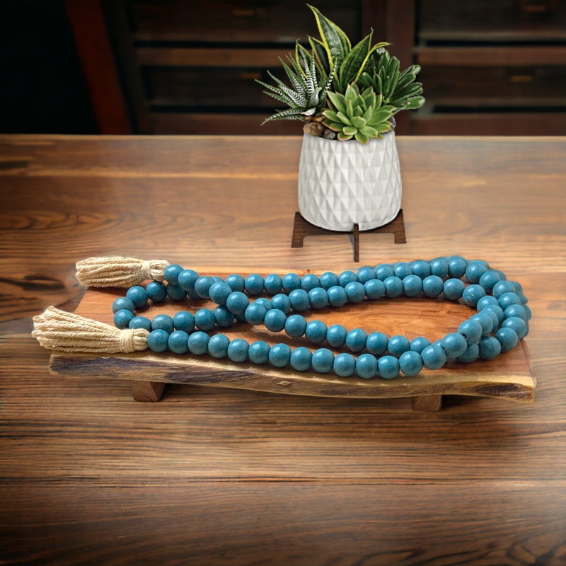 Boho Bead Garland-Turquoise, Turquoise