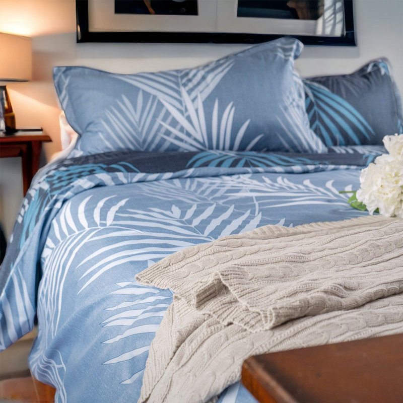 Organic 3PCS Duvet Cover Set With Zipper, Queen Duvet Cover + 2 Standard Pillowcases