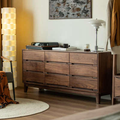 Black Walnut Entrance Cabinet In Living Room Solid Wood Accent Chest by Dream cabinet