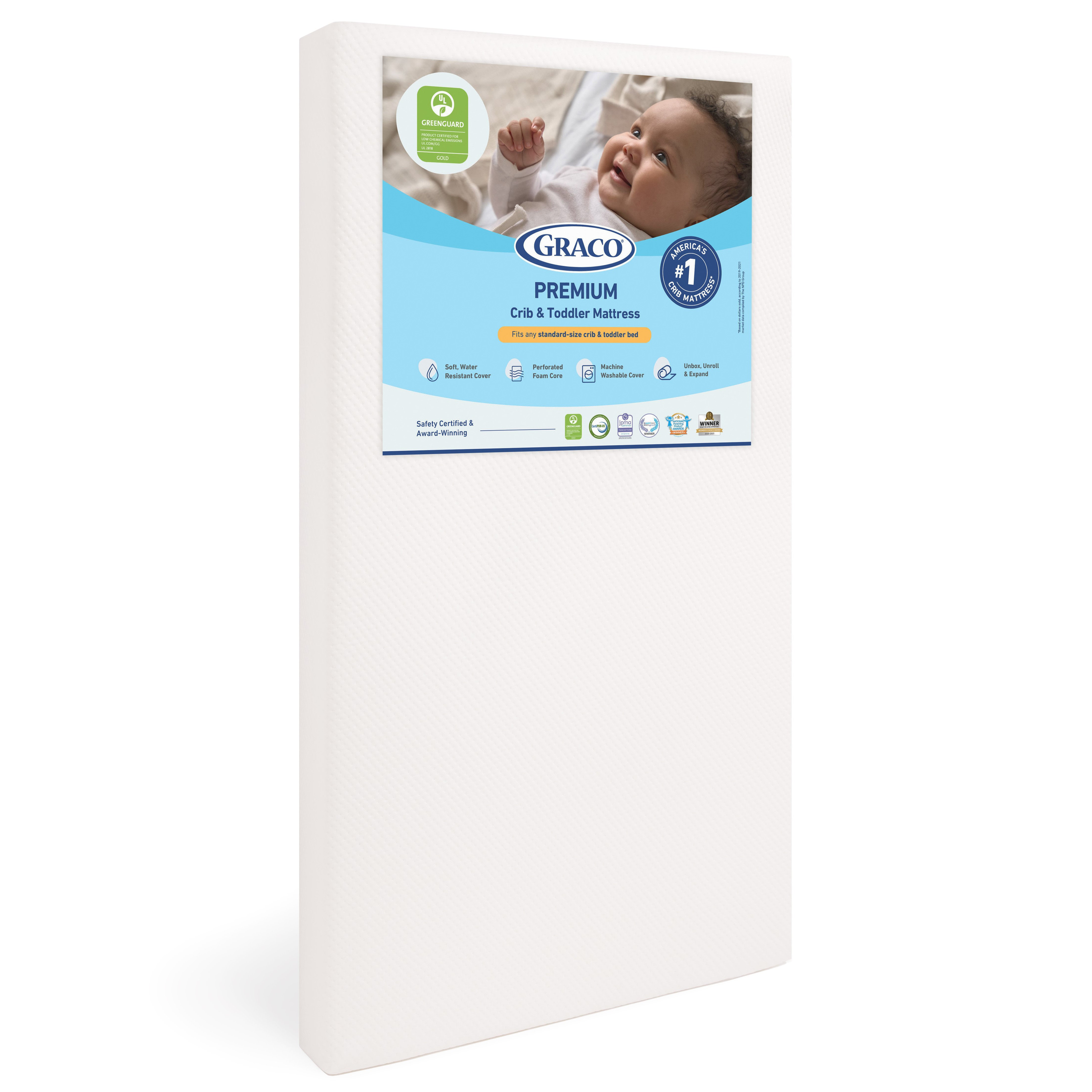 Graco Premium Foam Standard Crib and Toddler Bed Mattress & Reviews ...