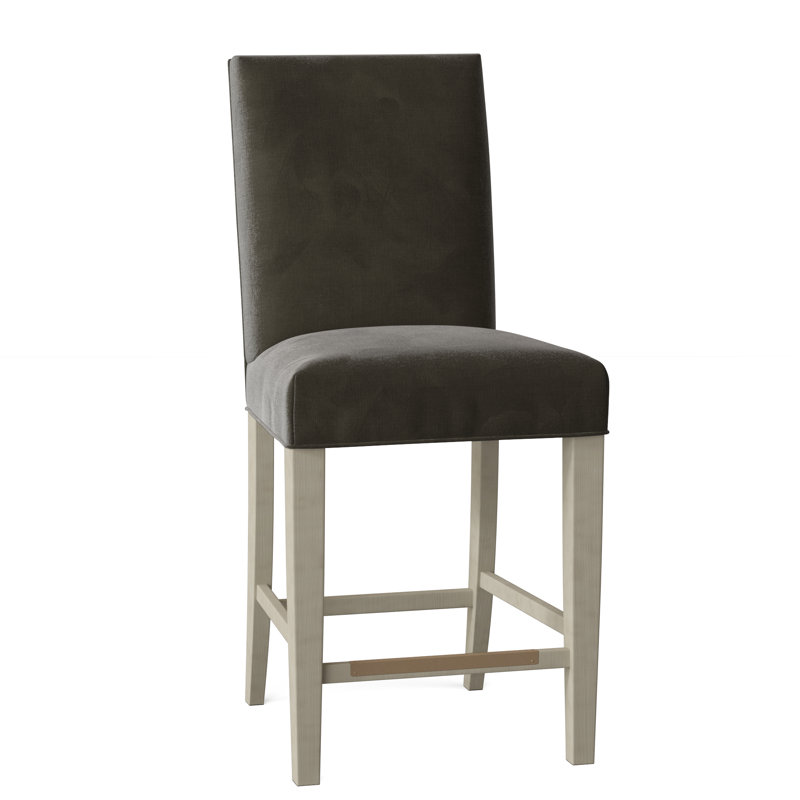 Tabouret de comptoir 26 po Clark, 100% polyester loden 9953, Gris anthracite