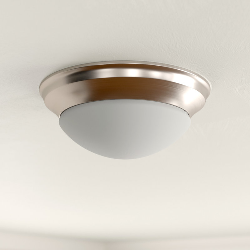 Kampsville Glass Flush Mount, 5.5" H x 14" W / No