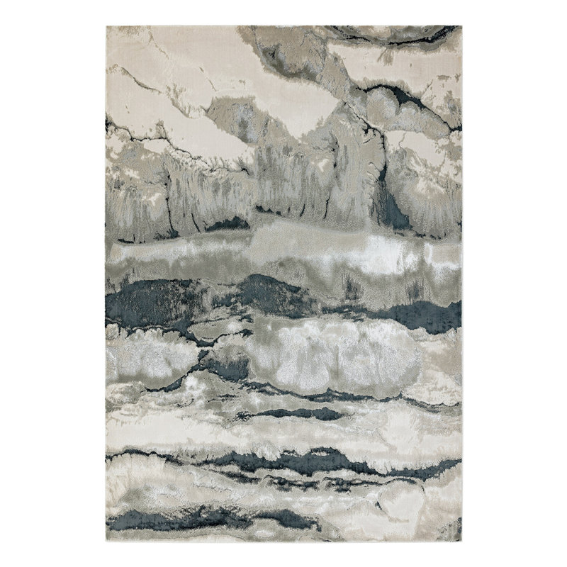 Aurora AU05 Quartz Metallic Beige/Charcoal Area Rug, Rectangle 160 x 230cm