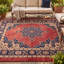 Tapis Myrtle Traditional Medalle de style persan, bleu marine, orange, or, vert, crème, ivoire, lavable à la machine, antidérapant, à poils courts, idéal pour l'intérieur et l'extérieur, adapté aux animaux de compagnie, pour salon, chambre, salle à manger, entrée, couloir, bureau-646703461