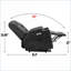 Fauteuils inclinables avec lève-personne électrique, massage et amp; Chaleur | Surtout rembourré | Ports USB / Type C, 2 porte-gobelets | Chenille gris anthracite