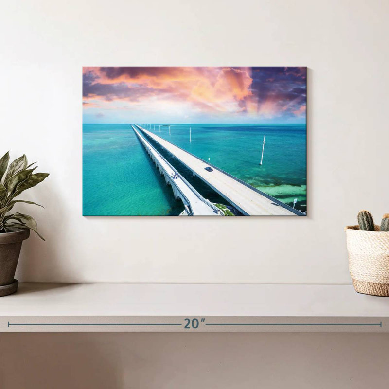 Lilie Scenic Seven Mile Bridge, Floride, H 8 po x l 12 po