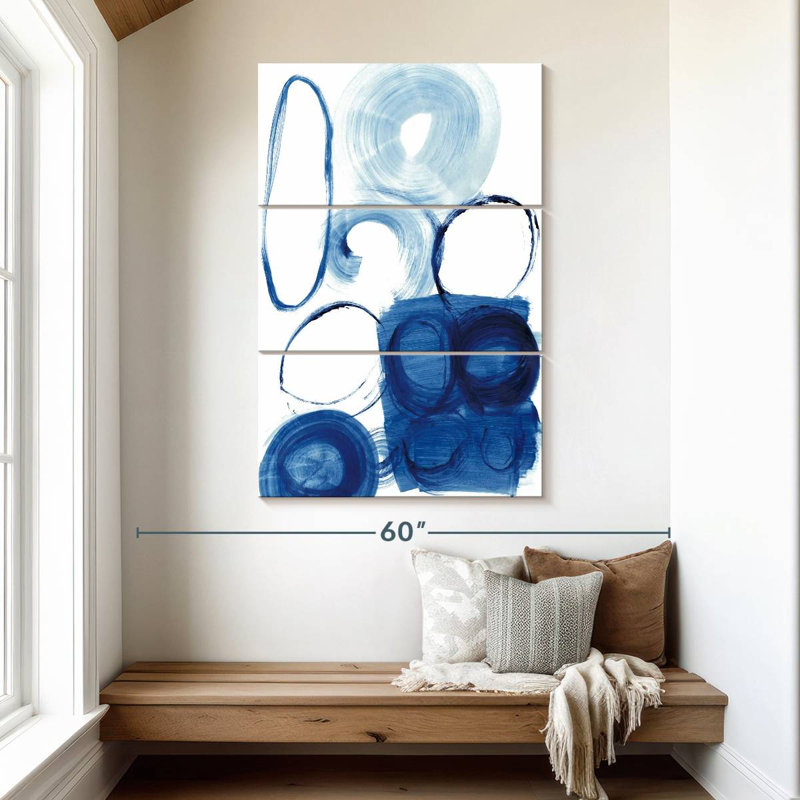 Étude du cercle bleu Avery I, H 50 po x l 32 po