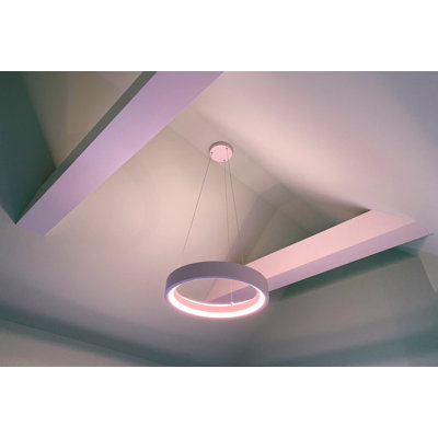 1 - Light Matte White LED Unique/Statement Pendant