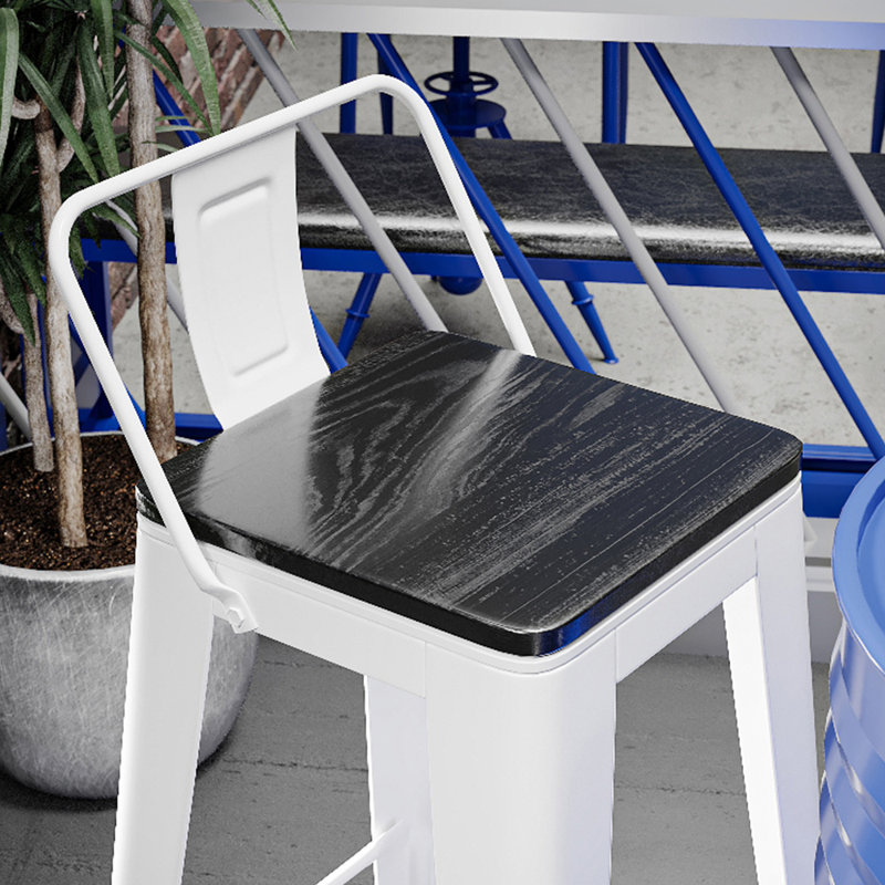 Karyss 3 - Person Pedestal Dining Set, Light Blue/Black