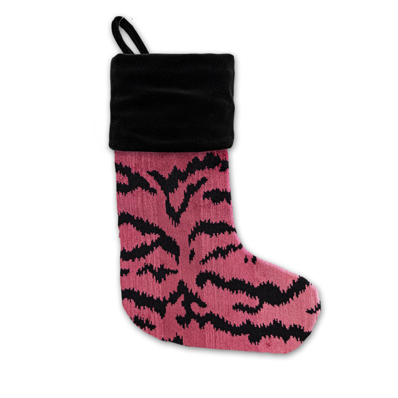Tigre Stocking / Velvet, Red/Black