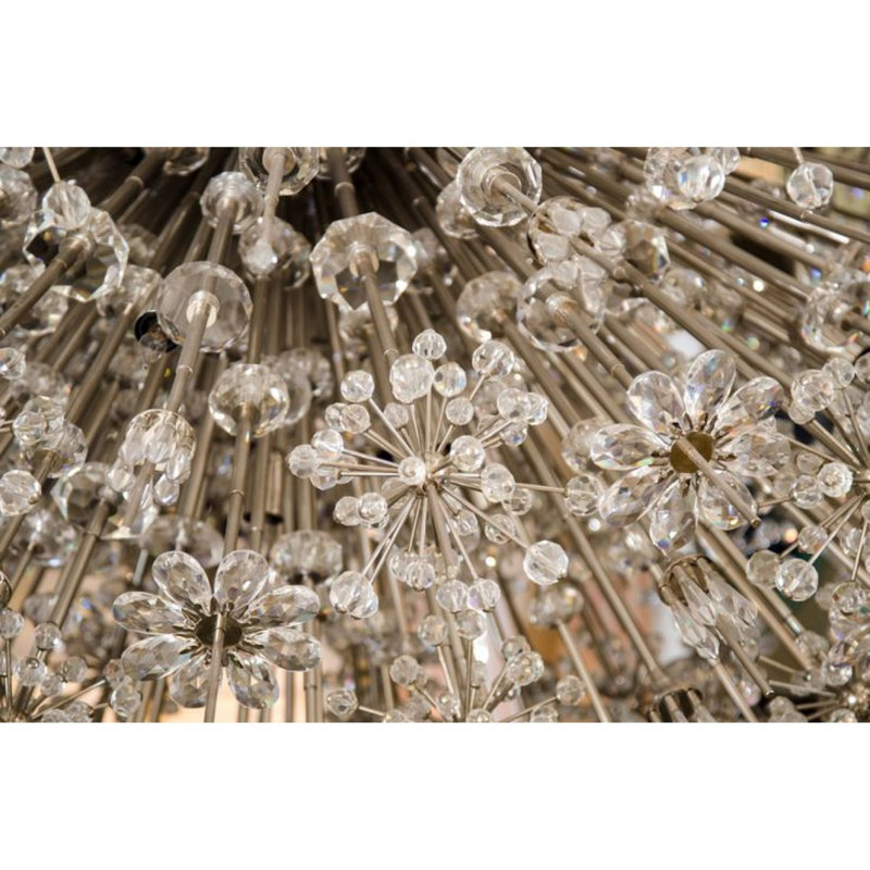 Lustre sphérique clair Spoutnik Stella, Bronze, Transparent, 18” Wide x 20” Height