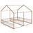 Metal House Platform Beds, Two Shared Beds
