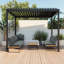 195cm Wide L-Shaped Metal Patio Sectional Set
