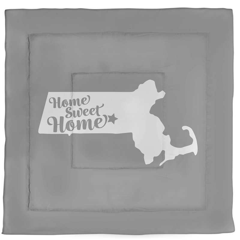 Modern & Contemporary Polyester Percale Comforter, Queen Comforter, Gray