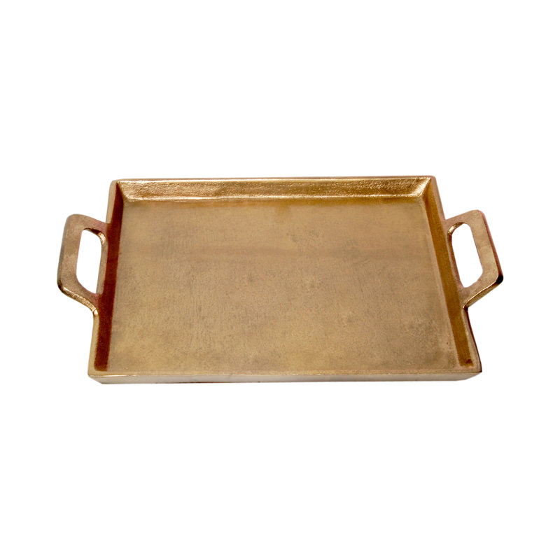 Plateau de service Luciana, H 0,5 po x l 14 po x P 10 po, Laiton