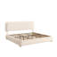 Base de lit plateforme tapissier Boucle avec tête de lit réglable et coins arrondis doux-453388267-453388262