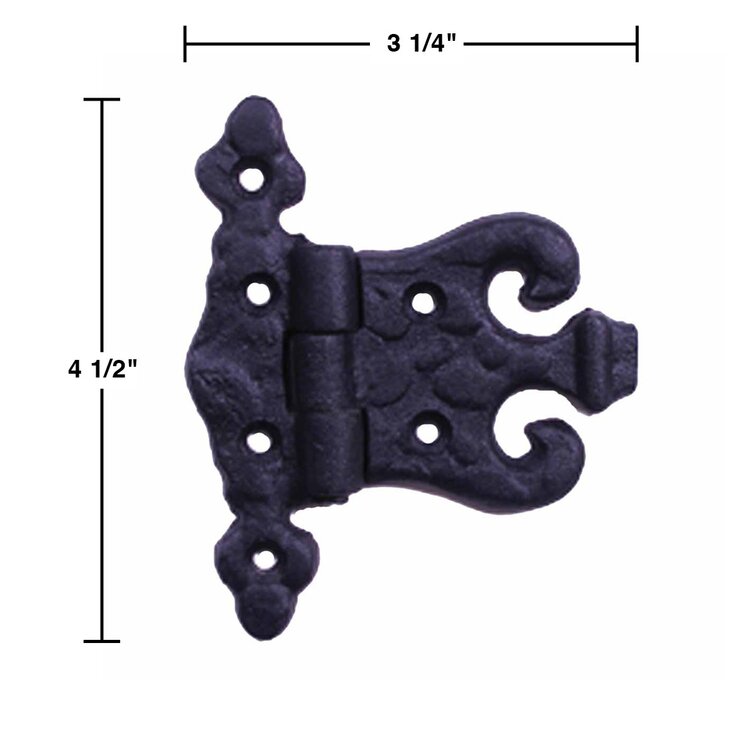 The Renovators Supply Inc. Wrought Iron Butterfly Face Mount Hinge