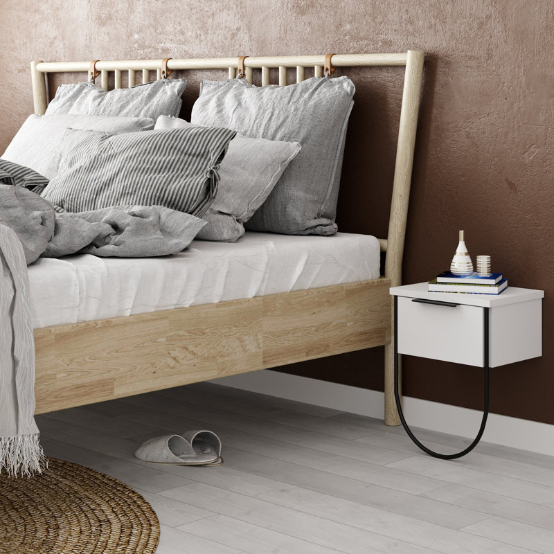 Yandi 12.96'' W Nightstand, White