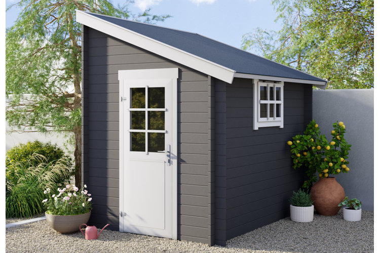 Garden shed in gray