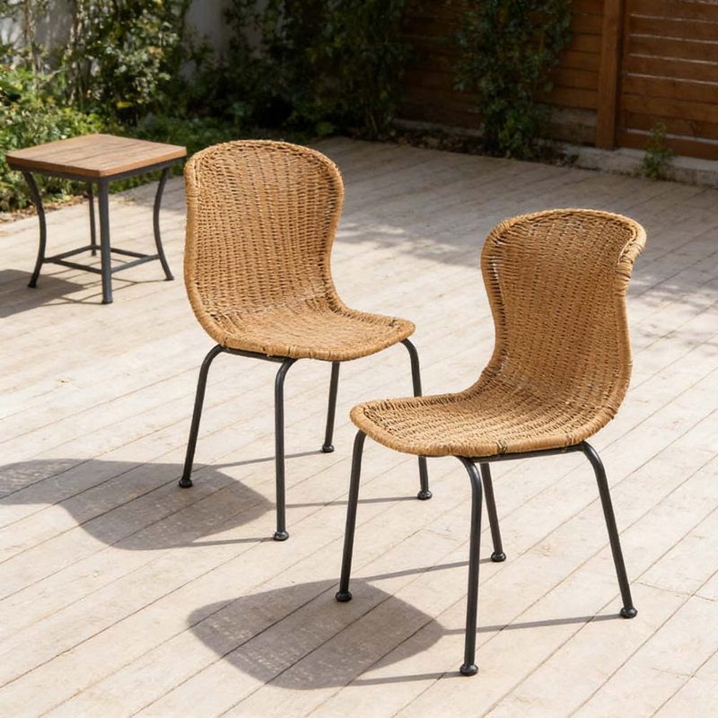 Chaise de patio en rotin