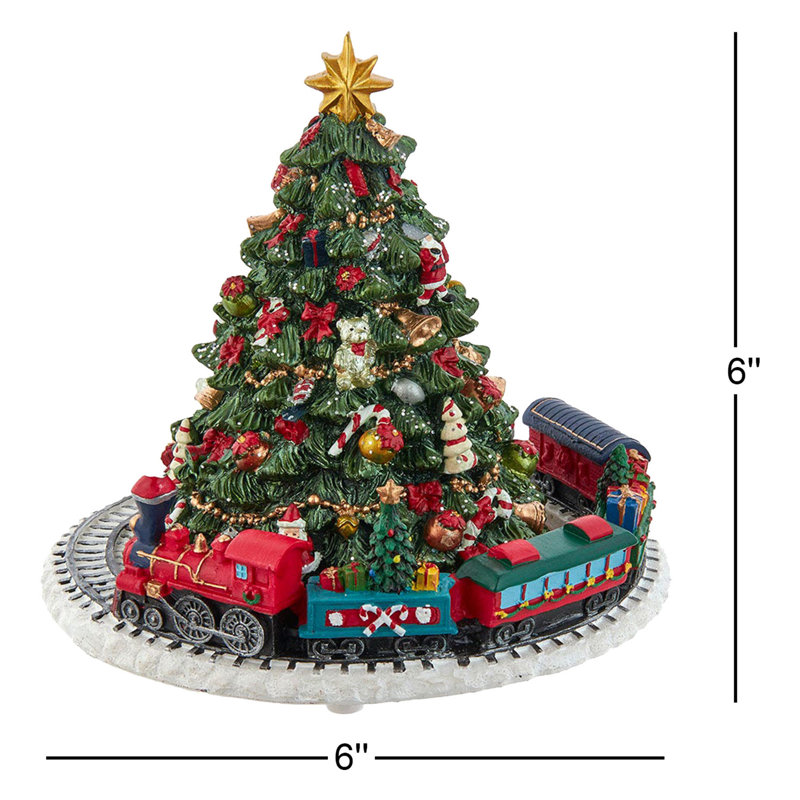 Décoration de Noël arbre de Noël avec train tournant